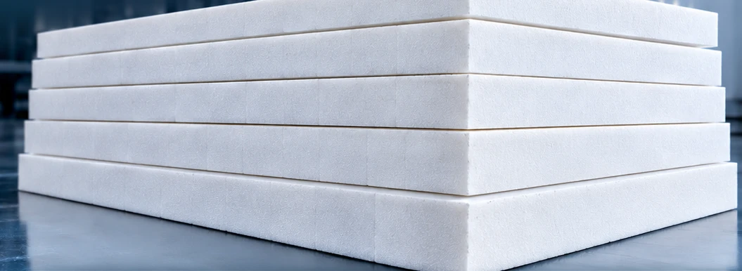 White foam panels shown in the TechFoam product flyer